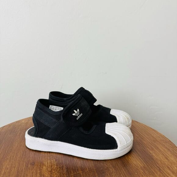 Adidas Superstar 360 Black Slip On Shoes Kids Size 7.5 - Picture 4 of 10